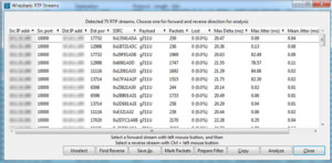 Wireshark RTP Streams Analysis