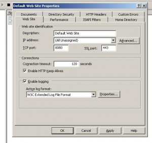 Web Site Identification Dialog Box